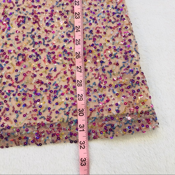 Tweeze Me, Colorful Sequin Mini Dress, Size 5 - Picture 16 of 16